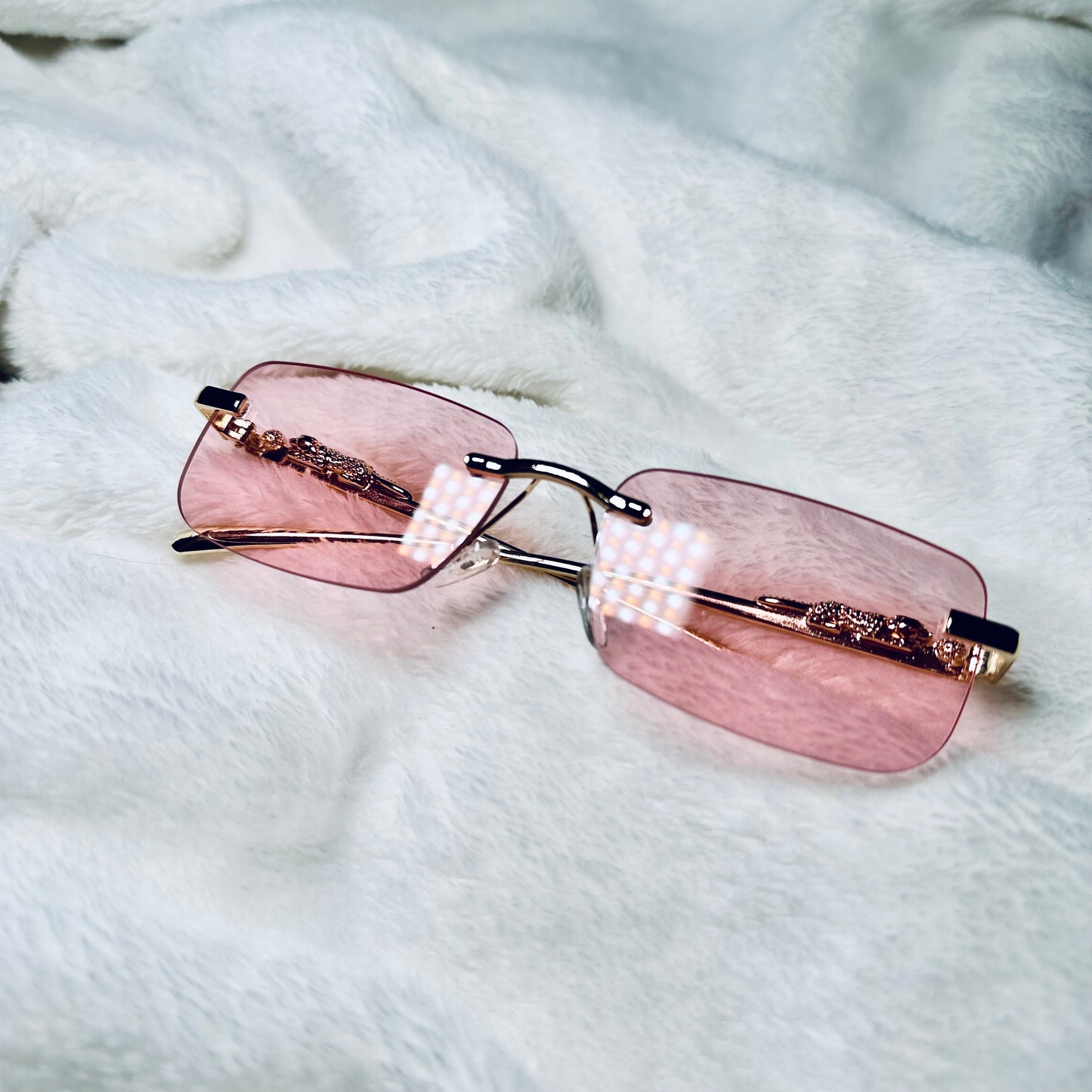 Rimless Pink Glasses