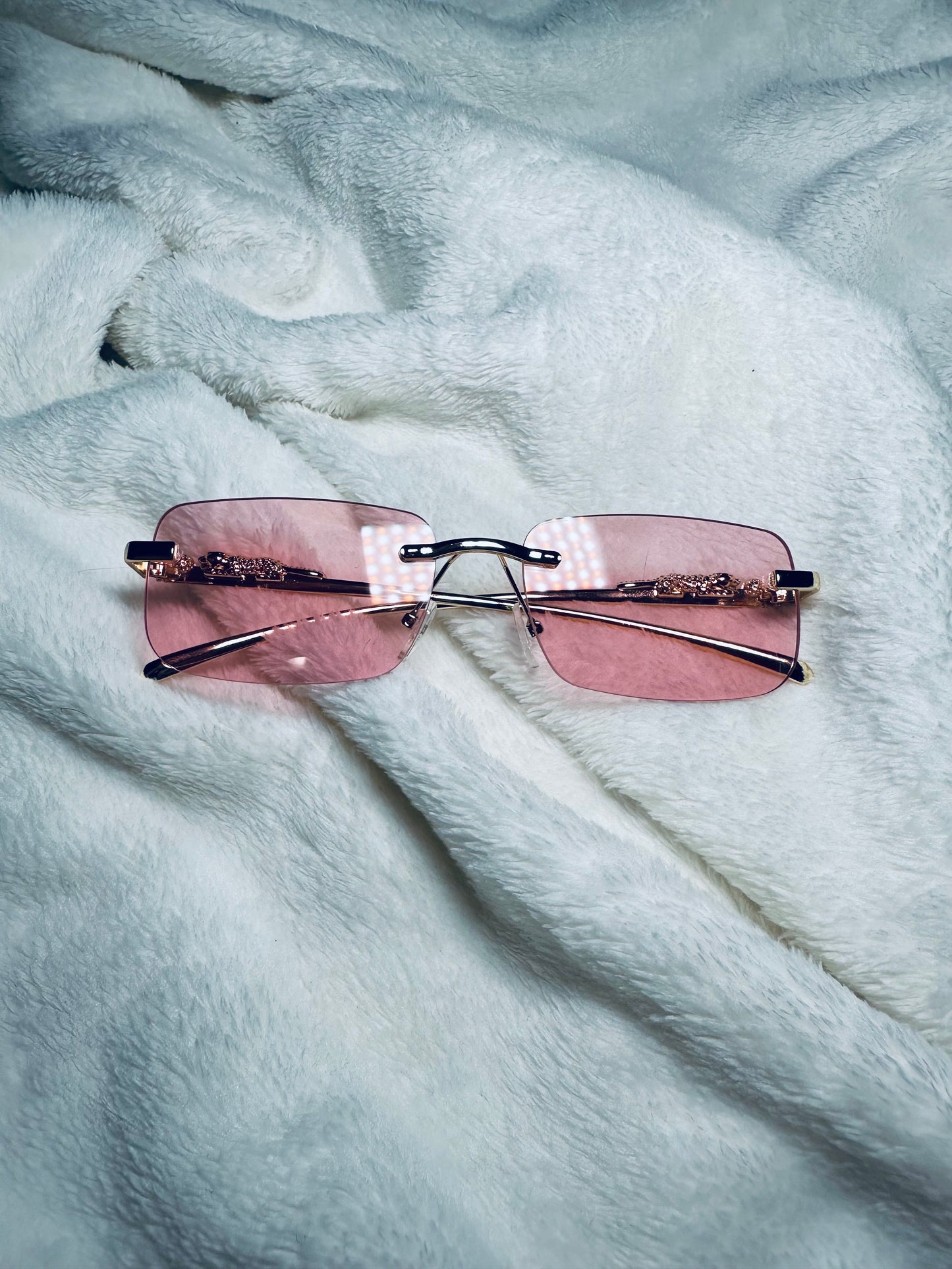 Rimless Pink Glasses