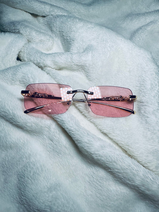 Rimless Pink Glasses