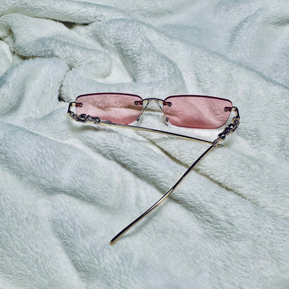 Rimless Pink Glasses